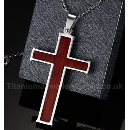 Unisex Titanium Pendant Cross PN-295