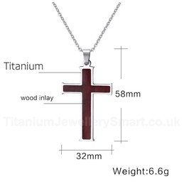 Unisex Titanium Pendant Cross PN-295