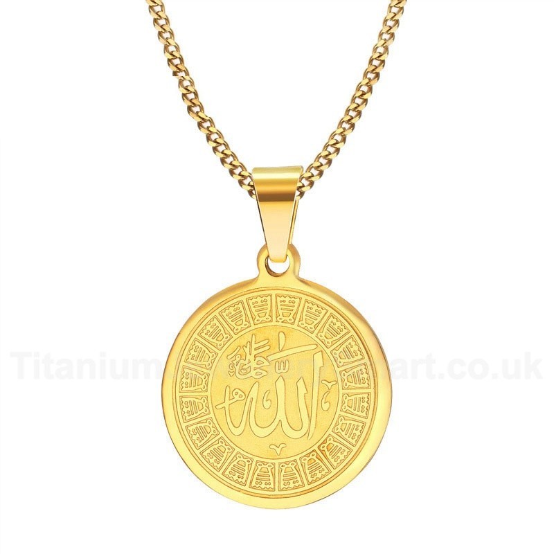 Men's Titanium Pendant 29 mm Round Peace PN-637