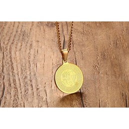 Men's Titanium Pendant 29 mm Round Peace PN-637
