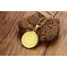 Men's Titanium Pendant 29 mm Round Peace PN-637