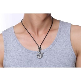 Men's Titanium Pendant Snake Black PN-850