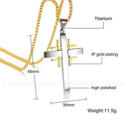 Men's Titanium Pendant 56 mm Cross PN-900