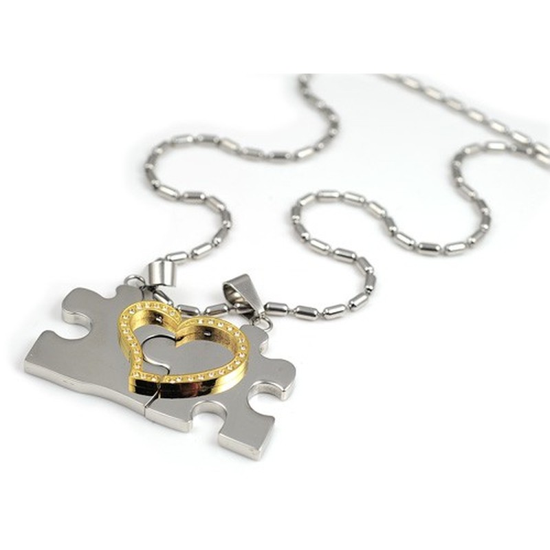 Puzzle Heart-shaped pendant