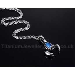 Men's Titanium Pendant Scorpion Opal Punk PN-463