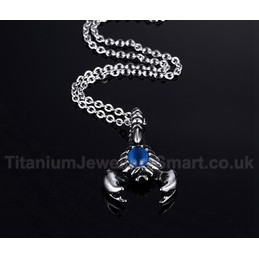 Men's Titanium Pendant Scorpion Opal Punk PN-463