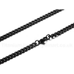 Unisex Titanium Necklace 5 mm Black NC-141B