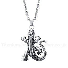 Men's Titanium Pendant Lizard PN-495