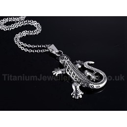 Men's Titanium Pendant Lizard PN-495
