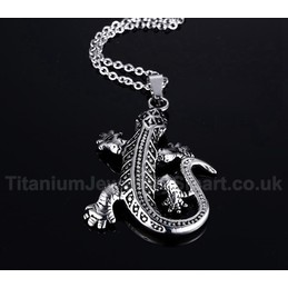 Men's Titanium Pendant Lizard PN-495