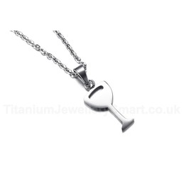 Women's Titanium Pendant Red Wine Glass PN-895