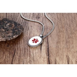 Men's Titanium Pendant 36 mm Medical ID Tag PN-674