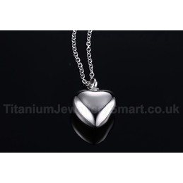 Unisex Titanium Pendant Perfume Bottle Heart Shaped Openable PN-435