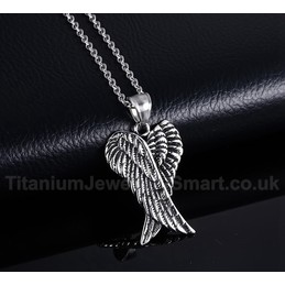 Men's Titanium Pendant Angel Wings PN-502