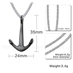 Men's Titanium Pendant Anchor PN-557