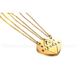 Unisex Titanium Pendant 3 Pieces Puzzle Love Heart Shaped PBF003