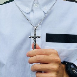 Men's Titanium Pendant Jesus Cross PN-1138