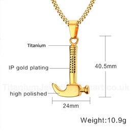 Men's Titanium Pendant 40.5 mm Ha mm er PN-590