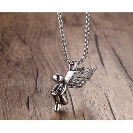 Unisex Titanium Pendant Angel Wings 36 mm PN-582