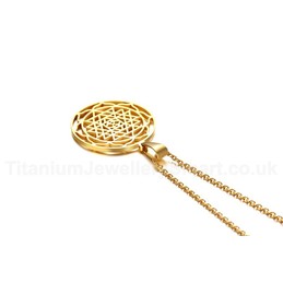 Men's Titanium Pendant Hollow Round PN-1044