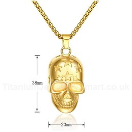 Unisex Titanium Pendant Skull Star PN-141