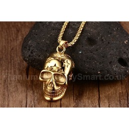 Unisex Titanium Pendant Skull Star PN-141