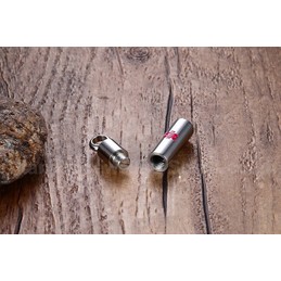 Men's Titanium Pendant Perfume Bottle 30 mm Medical ID Cylinder Openable PN-683
