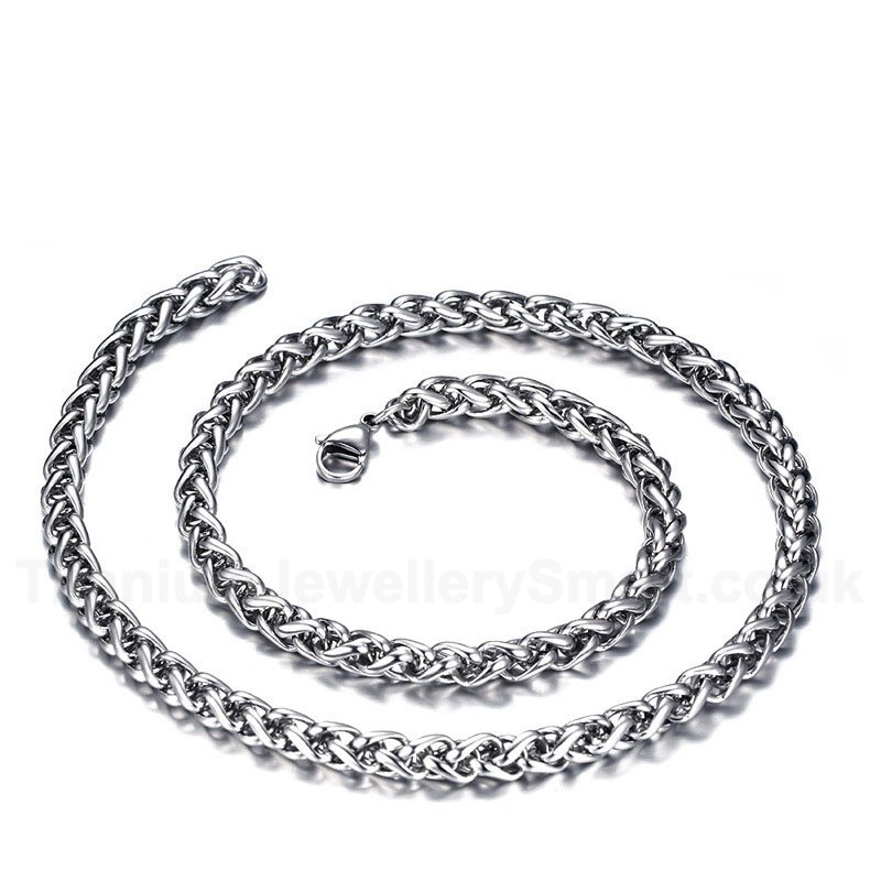 Men's Titanium Necklace Twist Chain NC-04