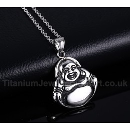 Unisex Titanium Pendant Buddha Statue PN-488