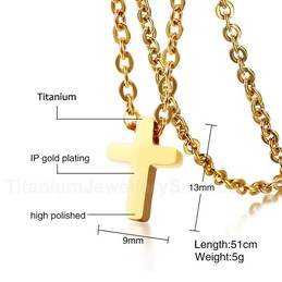 Women's Titanium Pendant Cross PN-863