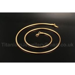 Unisex Titanium Necklace 3 mm Width 50 cm 60 cm NC-102