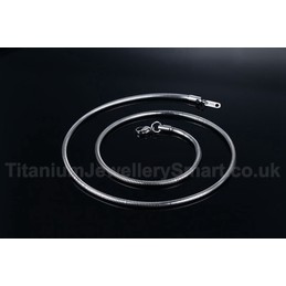 Unisex Titanium Necklace 3 mm Width 50 cm 60 cm NC-102