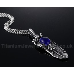 Unisex Titanium Pendant 64 mm Feather Punk PN-569
