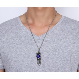 Unisex Titanium Pendant 64 mm Feather Punk PN-569