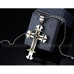 Unisex Titanium Pendant Cross PN-090