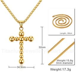 Men's Titanium Pendant Cross PN-677
