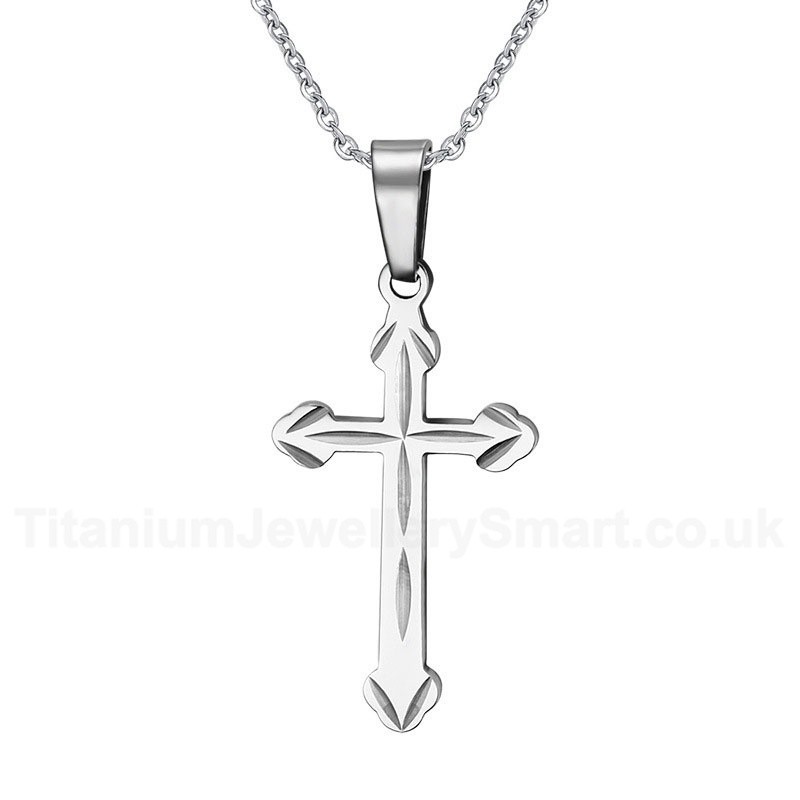 Unisex Titanium Pendant Cross PN-300