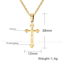 Unisex Titanium Pendant Cross PN-300