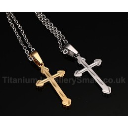 Unisex Titanium Pendant Cross PN-300