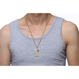 Men's Titanium Pendant American Flag PN-894G
