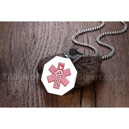Men's Titanium Pendant Two 35 mm Medical ID Tag PN-682