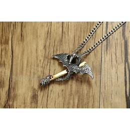 Men's Titanium Pendant Chinese Dragon Sword PN-887