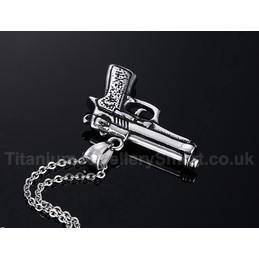 Men's Titanium Pendant Pistol PN-538