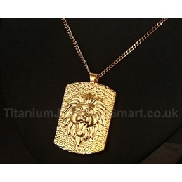 Men's Titanium Pendant 53 mm Lion Tag PN-584