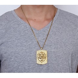 Men's Titanium Pendant 53 mm Lion Tag PN-584
