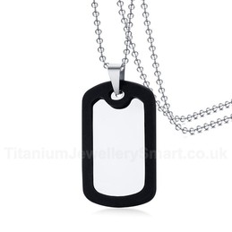 Men's Titanium Pendant Dog Tag PN-006
