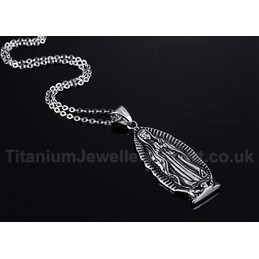 Unisex Titanium Pendant Virgin Mary Tag PN-485