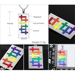 Unisex Titanium Pendant Cross P PN-036