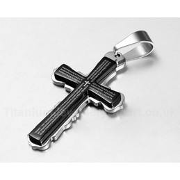 Men's Titanium Pendant Cross PN-214