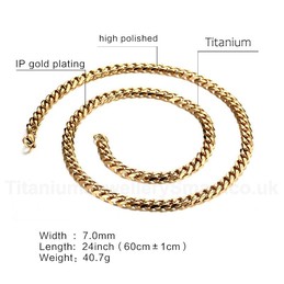 Unisex Titanium Necklace NC-142G